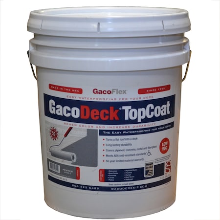 Gaco 5 Gal Pewter GacoDeck Water-Based Elastomeric Top Coat DT02
